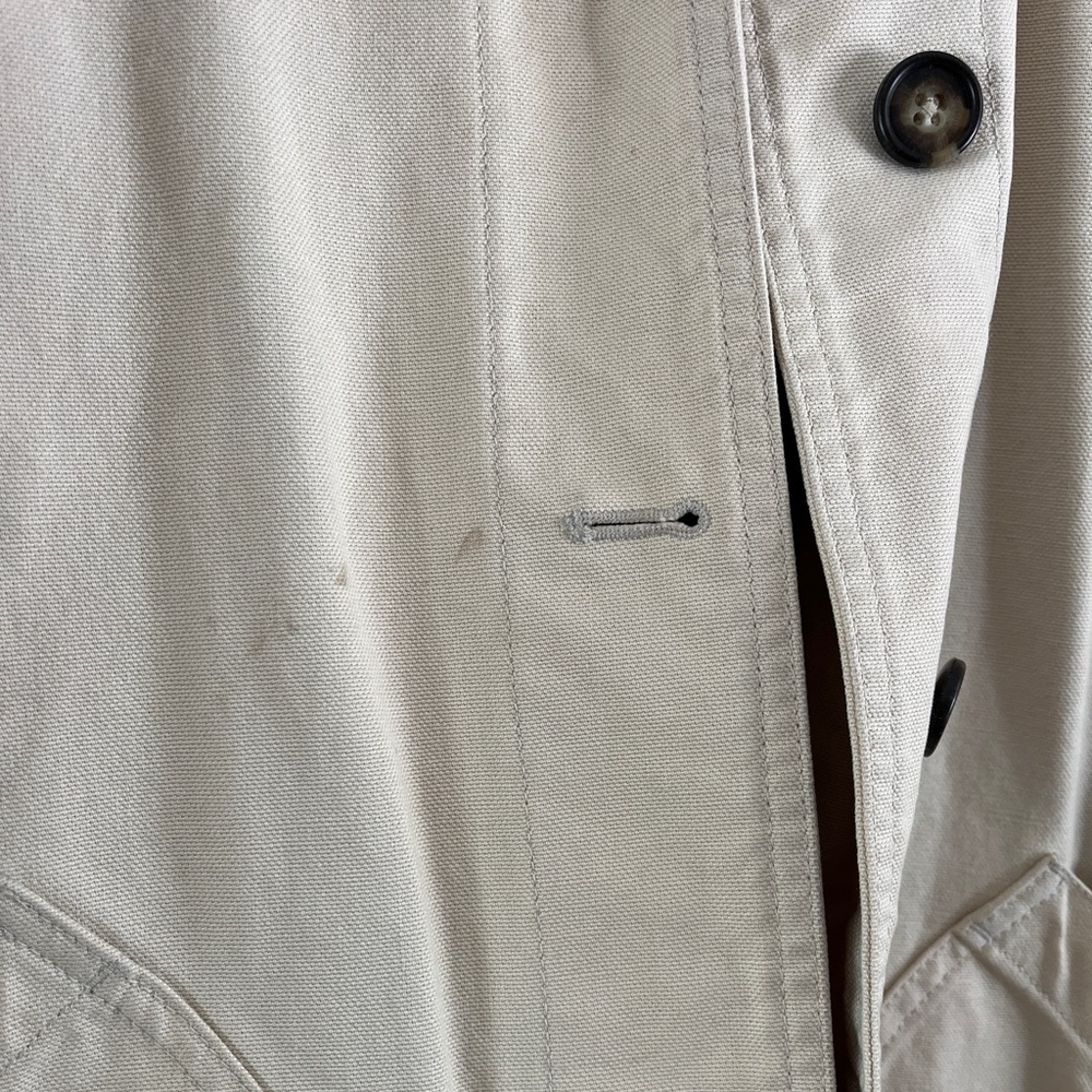Lands End Vintage Beige Canvas Corduroy Trim Barn Jacket | Size Large - Picture 4 of 11